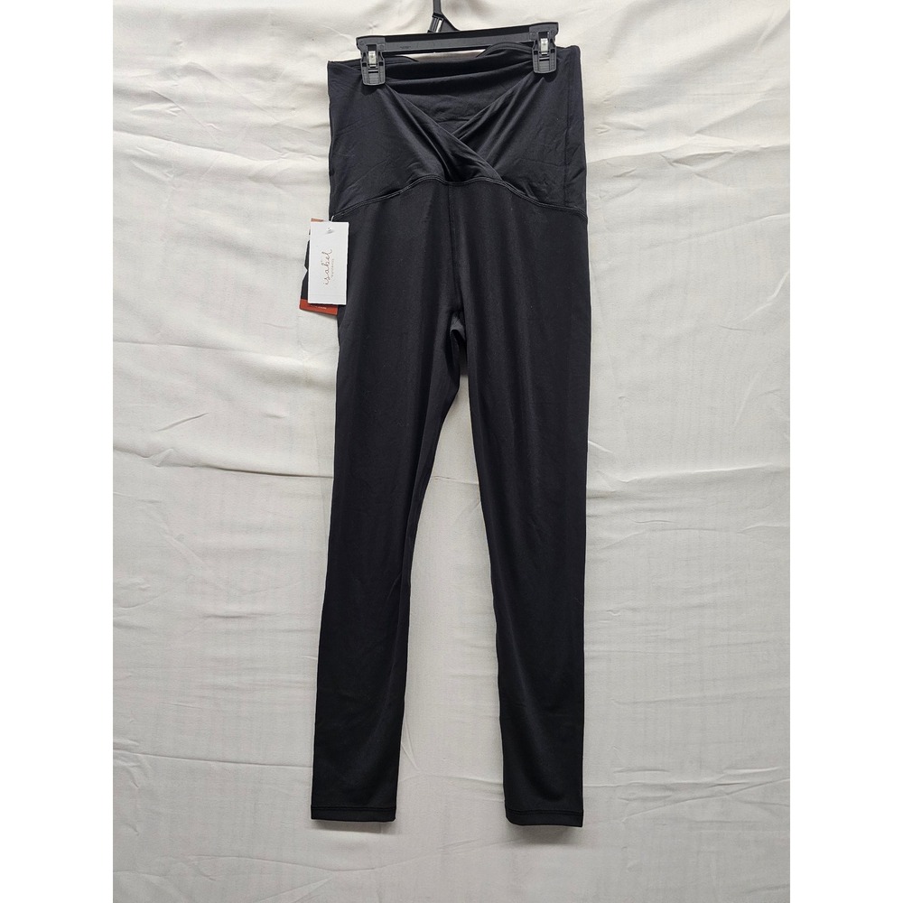 Isabel by Ingrid & Isabel Womens Crossover Maternity Leggings Black Size Small